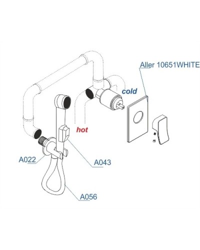 Гигиенический комплект WasserKRAFT A010656WHITE