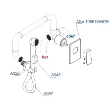 Гигиенический комплект WasserKRAFT A010657WHITE