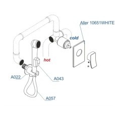 Гигиенический комплект WasserKRAFT A010657WHITE