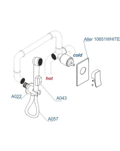 Гигиенический комплект WasserKRAFT A010657WHITE