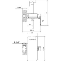 Гигиенический душ со смесителем Iddis Axes AXEBLSHi08 Черный матовый