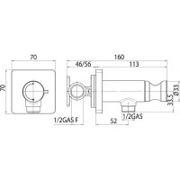 Гигиенический душ со смесителем Bossini Cube Brass E38001B.030 Хром