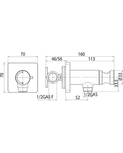 Гигиенический душ со смесителем Bossini Cube Brass E38001B.030 Хром