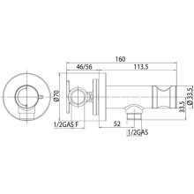 Гигиенический душ Bossini Paloma Flat E37011B.030 Хром