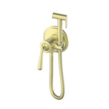 Смеситель с гигиеническим душем встраиваемый WONZON & WOGHAND, Брашированное золото (WW-88829008-BG)