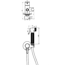 Смеситель с гигиеническим душем встраиваемый Felice 4515 cromo