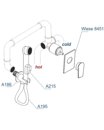 Гигиенический комплект WasserKRAFT Wiese A84095