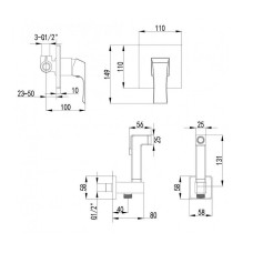 Гигиенический душ со смесителем Lemark Unit LM4519C Хром