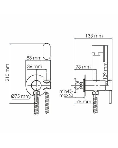 Гигиенический комплект WasserKRAFT A70638
