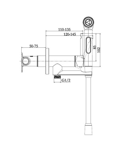 Гигиенический комплект Jacob Delafon Elate E28317-BL