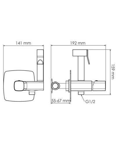 Гигиенический комплект WasserKRAFT Saale 9538