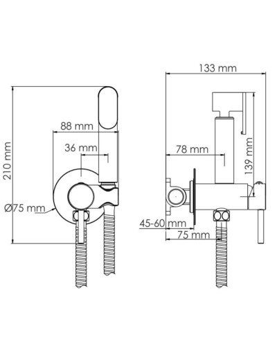 Гигиенический комплект WasserKRAFT A70338