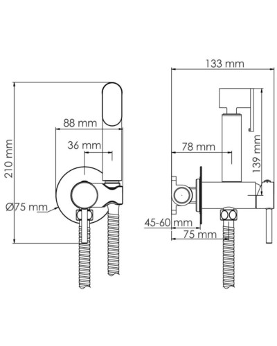 Гигиенический комплект WasserKRAFT A70738