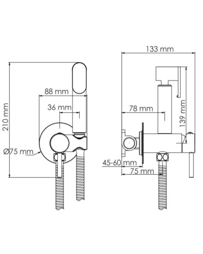 Гигиенический комплект WasserKRAFT A70838