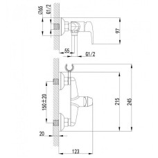 Гигиенический душ со смесителем Lemark Pramen LM3318B Бронза
