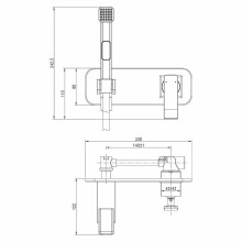 Гигиенический душ со смесителем Lemark Contest LM5819CW Хром Белый