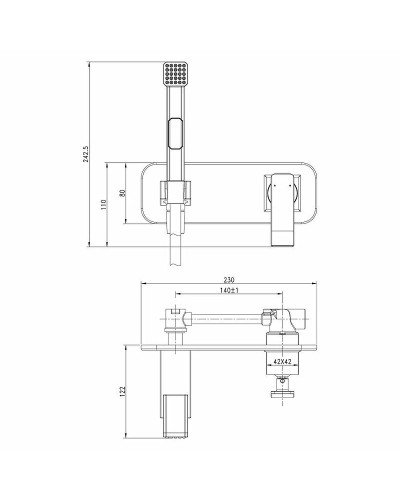 Гигиенический душ со смесителем Lemark Contest LM5819CW Хром Белый