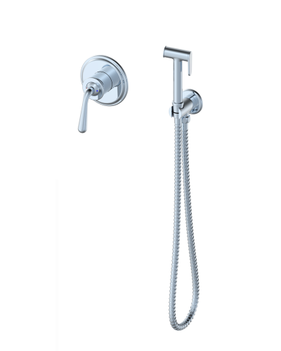 Смеситель с гигиеническим душем встраиваемый Wonzon & Woghand, Хром (WW-88849008-CR)