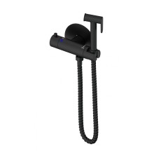 Смеситель с гигиеническим душем и термостатом встраиваемый WONZON & WOGHAND, Черный матовый (WW-88819902-MB)