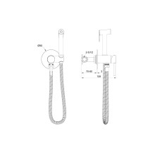 Смеситель с гигиеническим душем встраиваемый WONZON & WOGHAND, Хром (WW-88829902-CR)