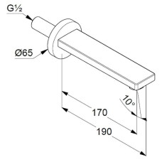 Излив для смесителя Kludi Zenta SL 4860005 Хром