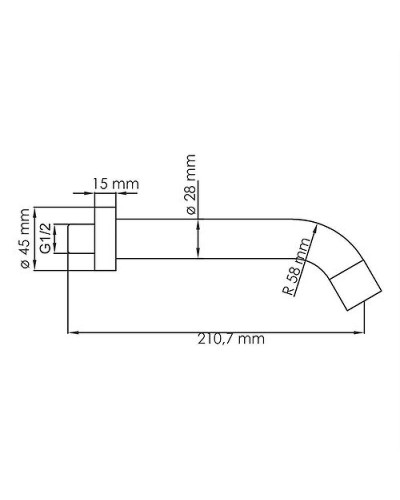 Излив для смесителя WasserKRAFT Mindel A149 Белый матовый