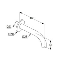 Излив для смесителя Kludi Bozz 3850539 Черный матовый