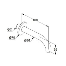 Излив для смесителя Kludi Bozz 3850539 Черный матовый