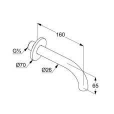 Излив для смесителя Kludi Bozz 3850539 Черный матовый