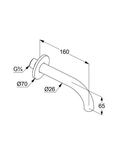 Излив для смесителя Kludi Bozz 3850539 Черный матовый