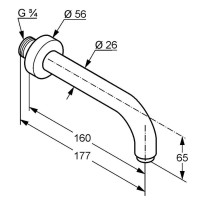Излив для ванны 16 см Kludi Balance 5250505