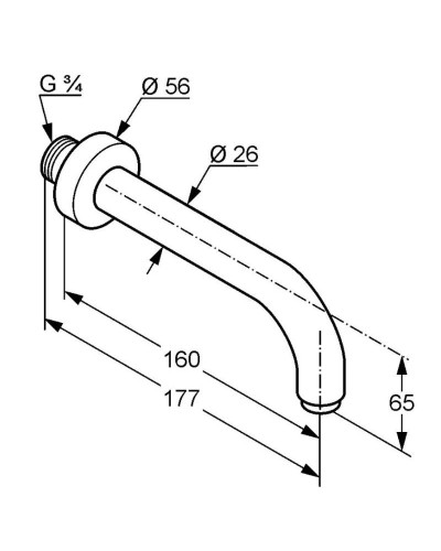 Излив для ванны 16 см Kludi Balance 5250505