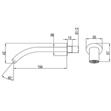 Излив для смесителя Lemark LM8024C Хром