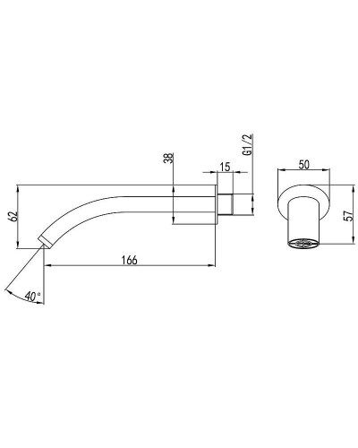 Излив для смесителя Lemark LM8024C Хром