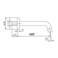 Излив для смесителя Paini Cox 78CR430 Хром