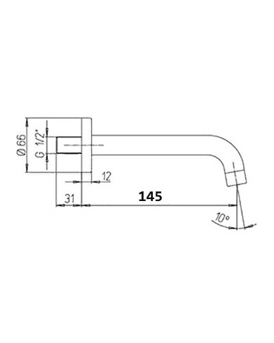 Излив для смесителя Paini Cox 78CR430 Хром