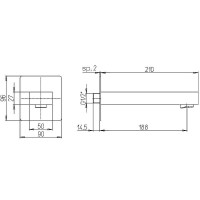Излив для смесителя Paini Dax-R 84PZ430R Черный матовый