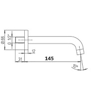 Излив для смесителя Paini Cox 78PZ430 Черный матовый