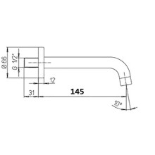 Излив для смесителя Paini Cox 78PZ430 Черный матовый