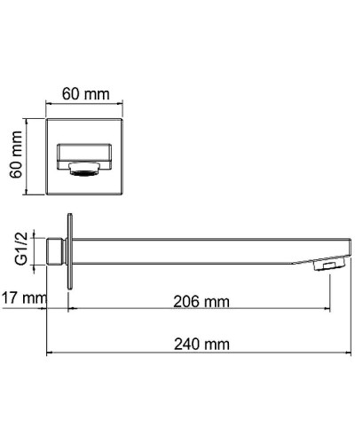 Излив для смесителя WasserKRAFT A220 Черный матовый