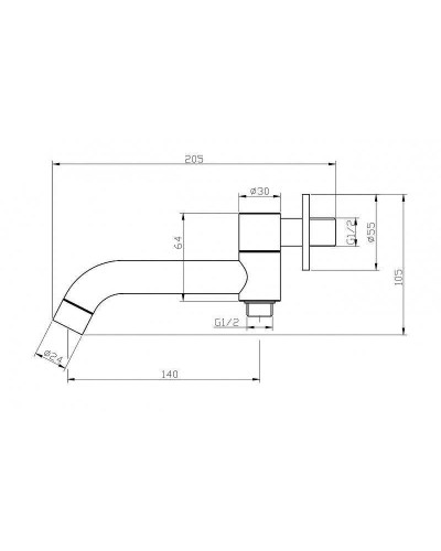 Излив для смесителя BelBagno Ancona ANCONA-BCA-CRM Хром