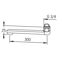 Излив для смесителя 30 см Oras 211230