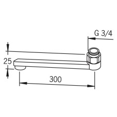 Излив для смесителя 30 см Oras 211230