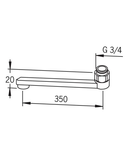 Излив для смесителя 35 см Oras 211235