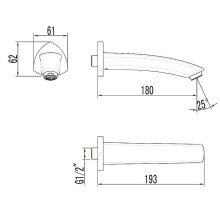 Излив для смесителя Lemark LM3581C Хром