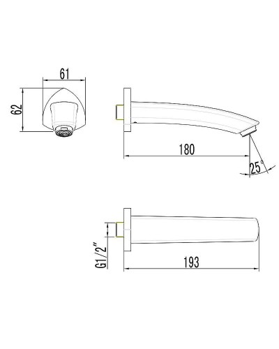 Излив для смесителя Lemark LM3581C Хром
