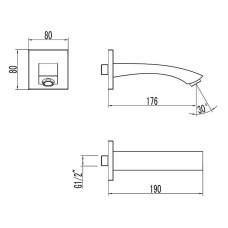 Излив для смесителя Lemark LM4581C Хром
