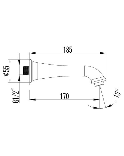 Излив для смесителя Lemark LM4881B Бронза