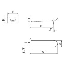 Излив для смесителя Lemark LM4981CW Хром Белый