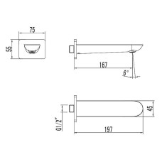 Излив для смесителя Lemark LM4981CW Хром Белый